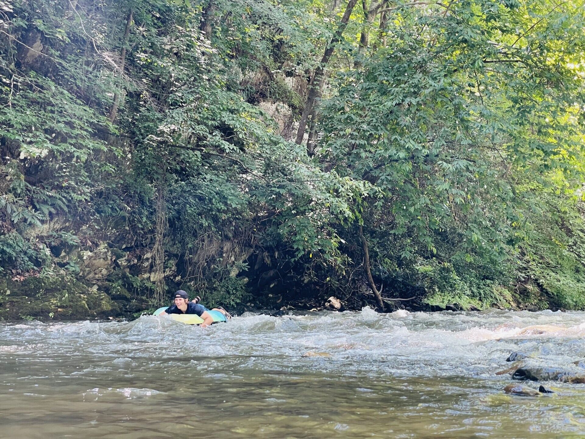 Summer fun tubing in Spring Creek. The only way to spend summer in the mountains