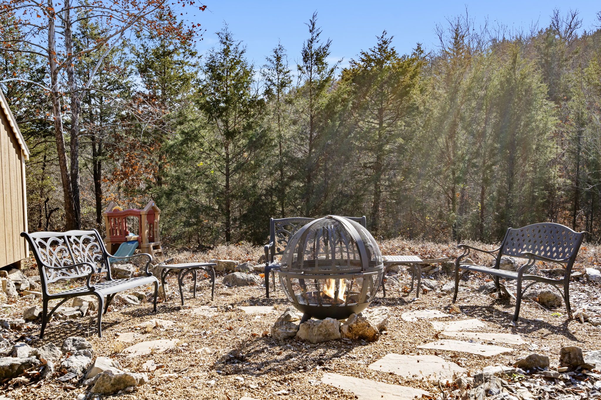 Firepit in the backyard