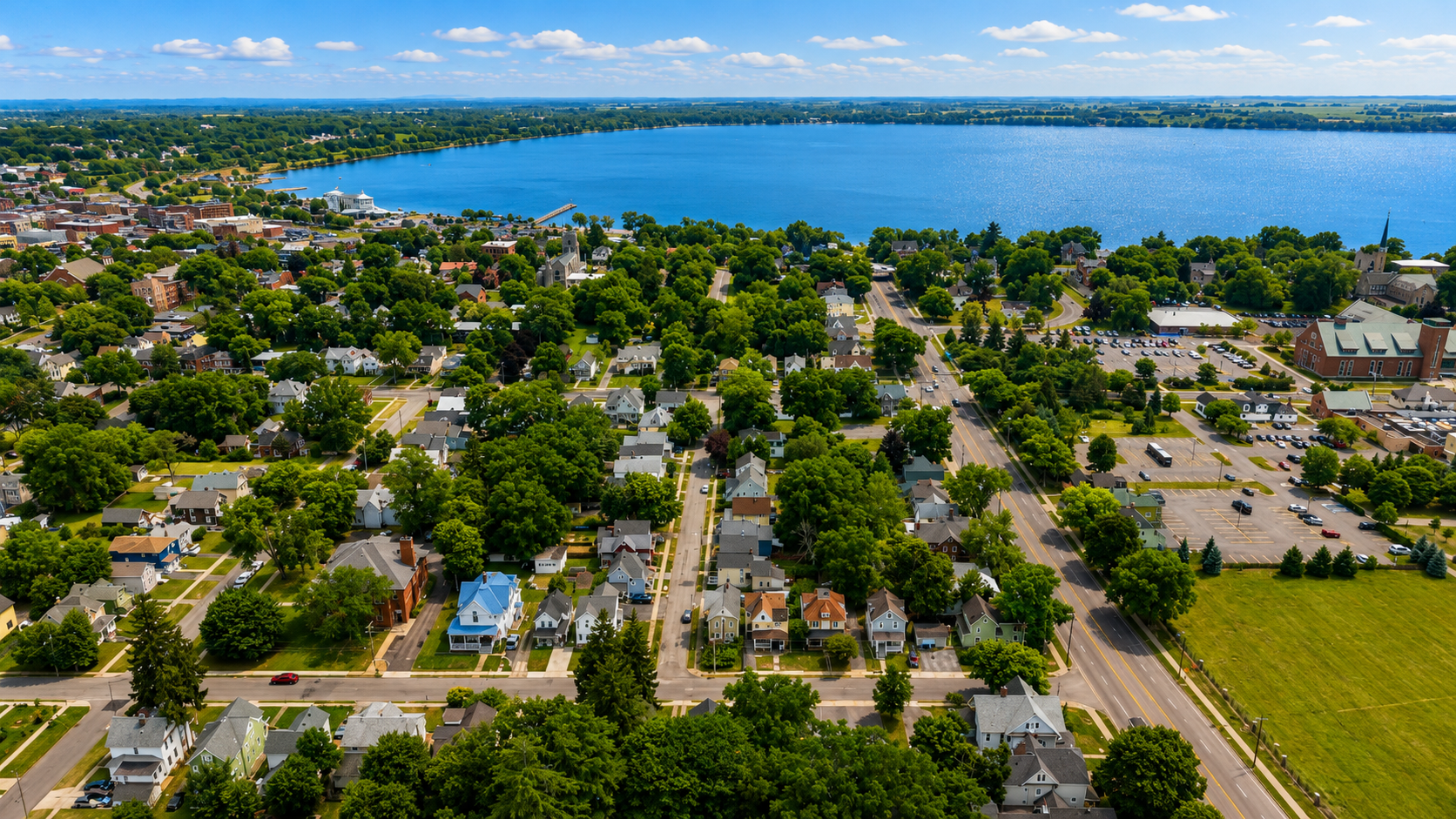 Neighborhood streets near the waterfront