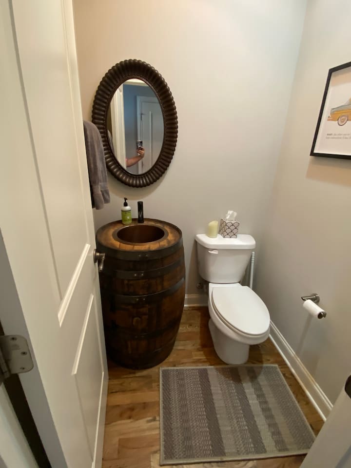 Small half bath on main level.