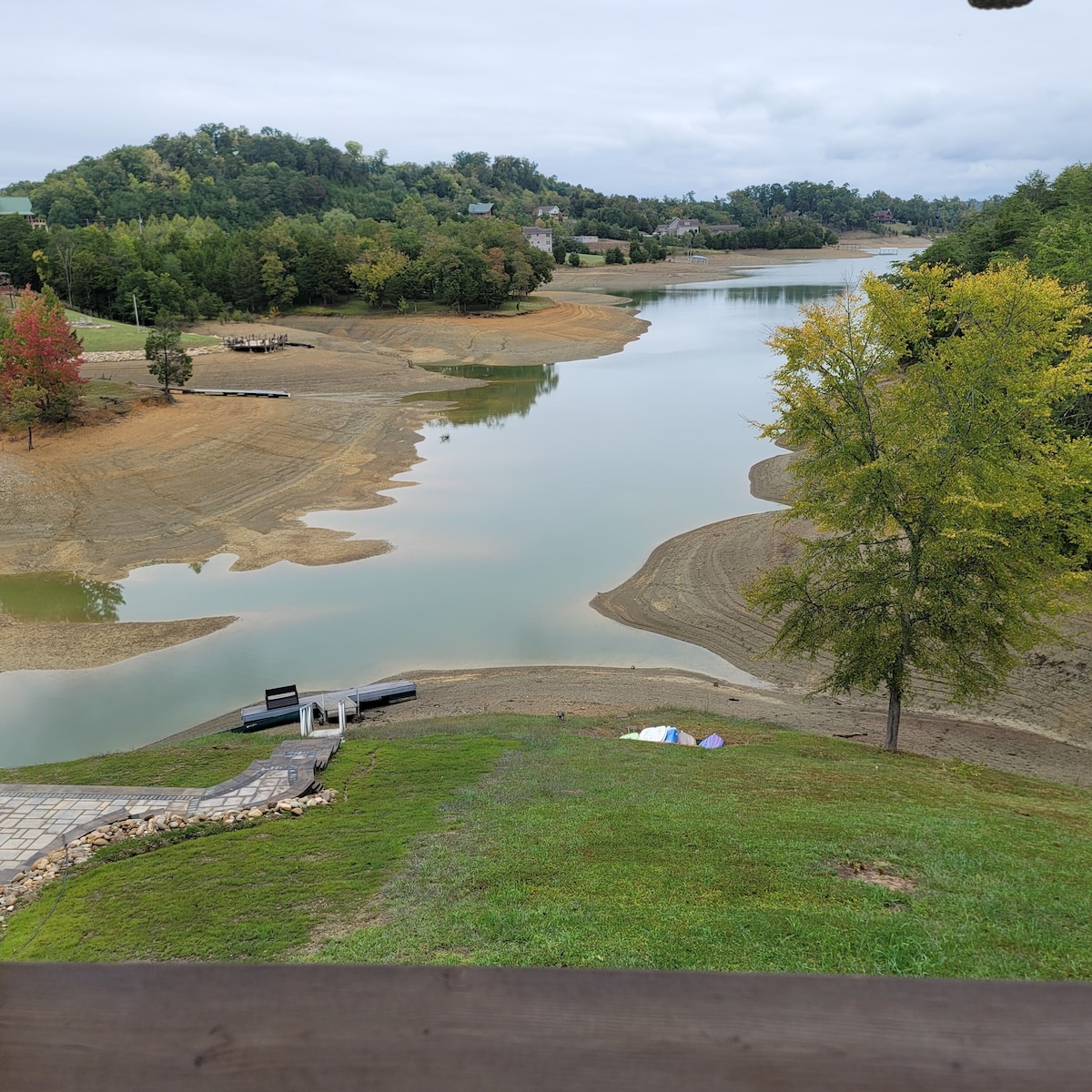 What the lake looks like in Early October when the TVA (Tennessee Valley Authority) drains it for winter. The lake is slowly drained starting in September