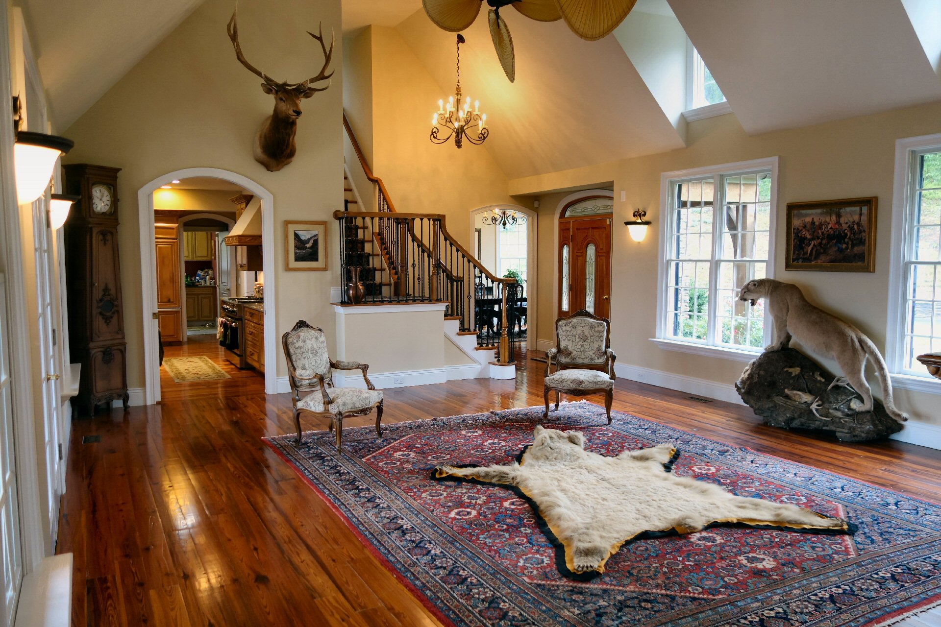 Large wonderfully-decorated rooms