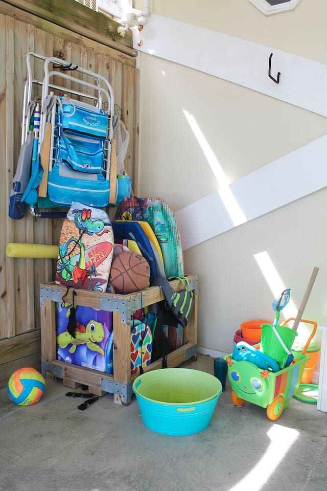 Beach toys close up.