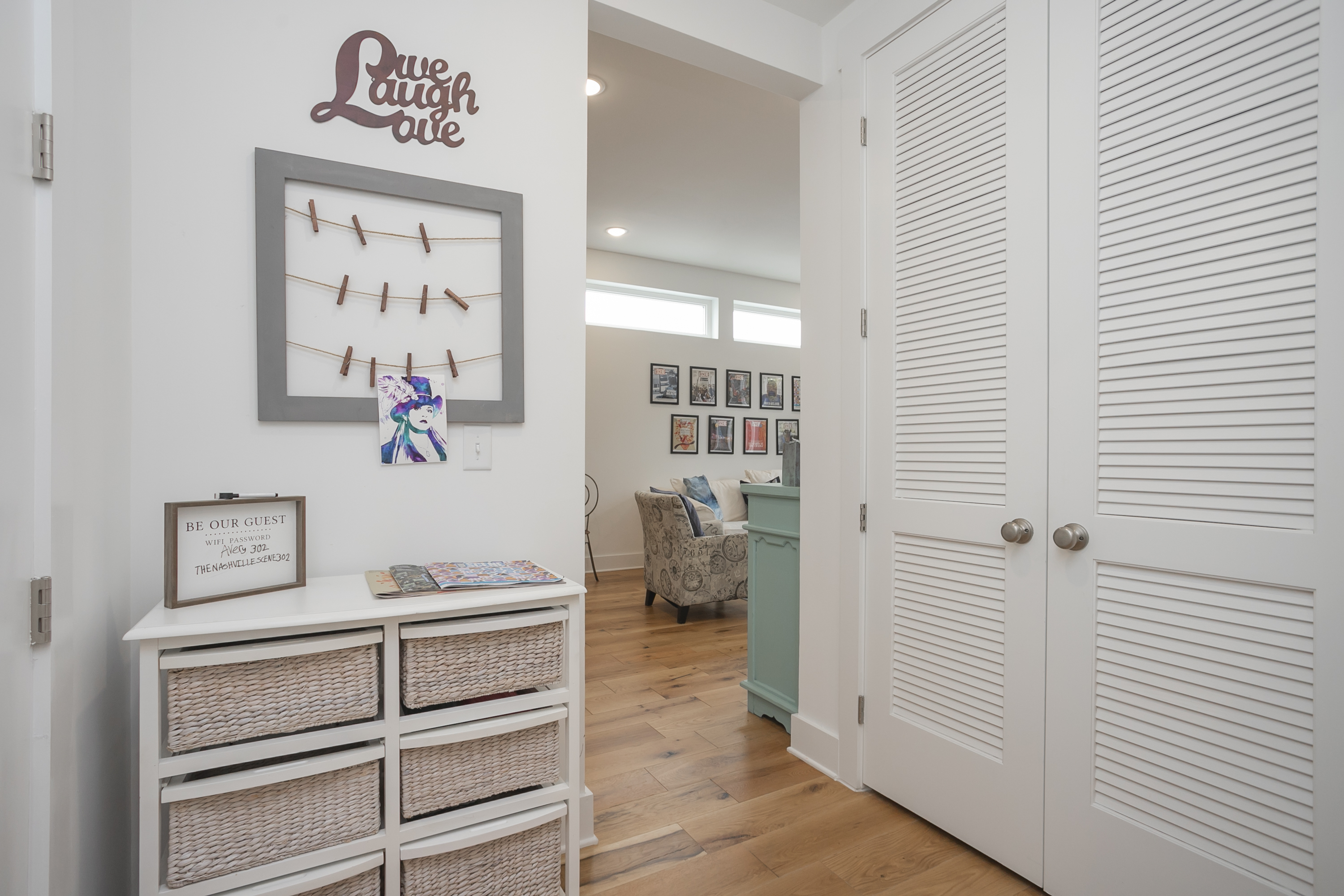 Extra available storage in the hallway - you'll find games, cards, and a few fun items to keep the kids busy after a fun day in Nashville