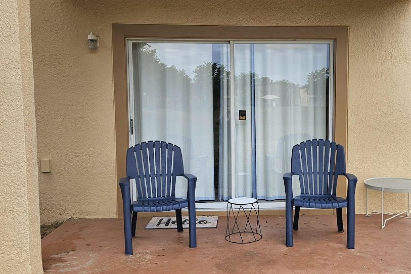 Downstairs patio off the living room.