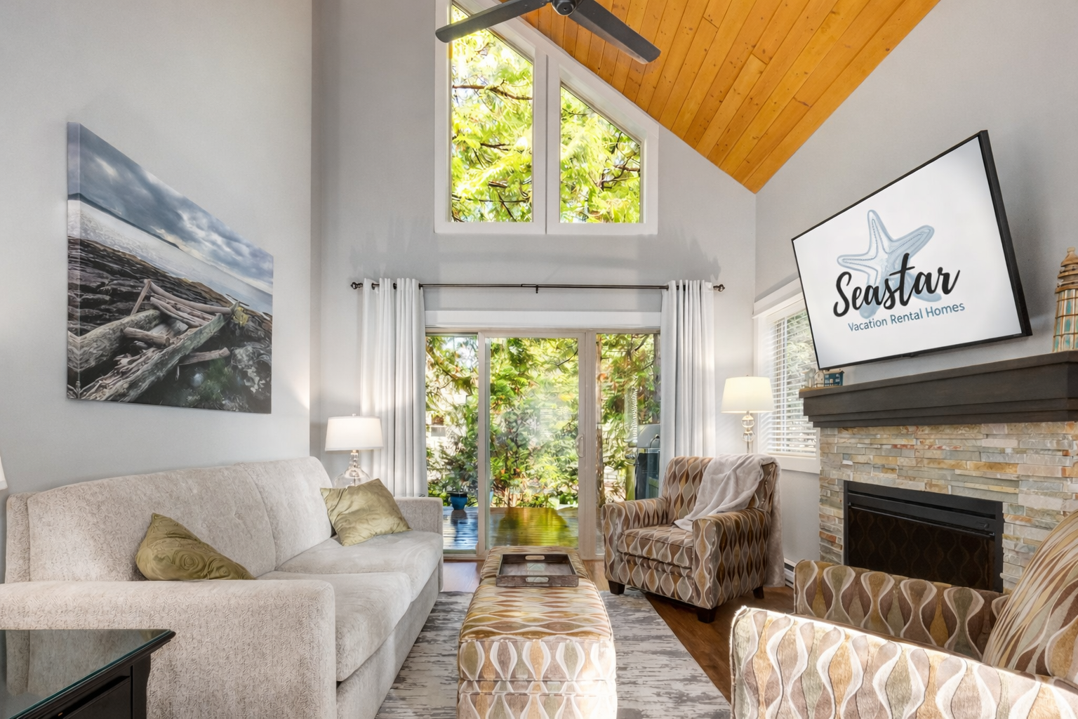 Bright open living space for family time