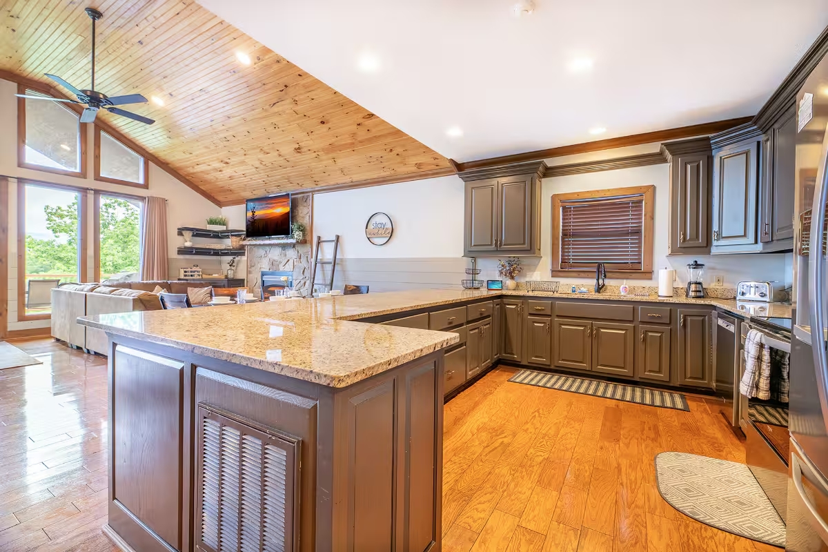 Large kitchen great for groups and families to gather