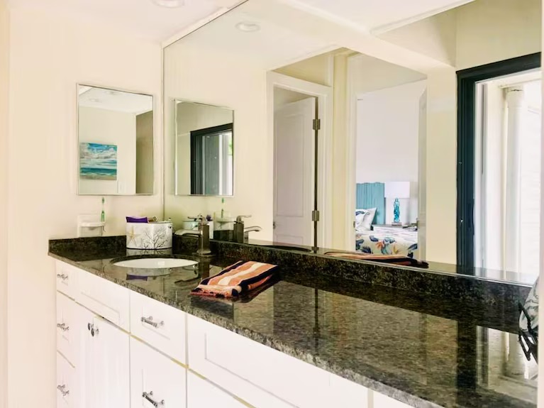 The ensuite bathroom for the guest bedroom