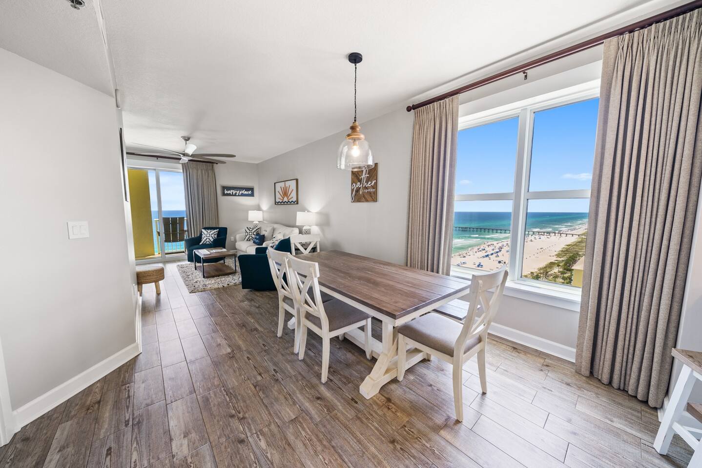 Enjoy gulf views from the kitchen, dining and living room! 