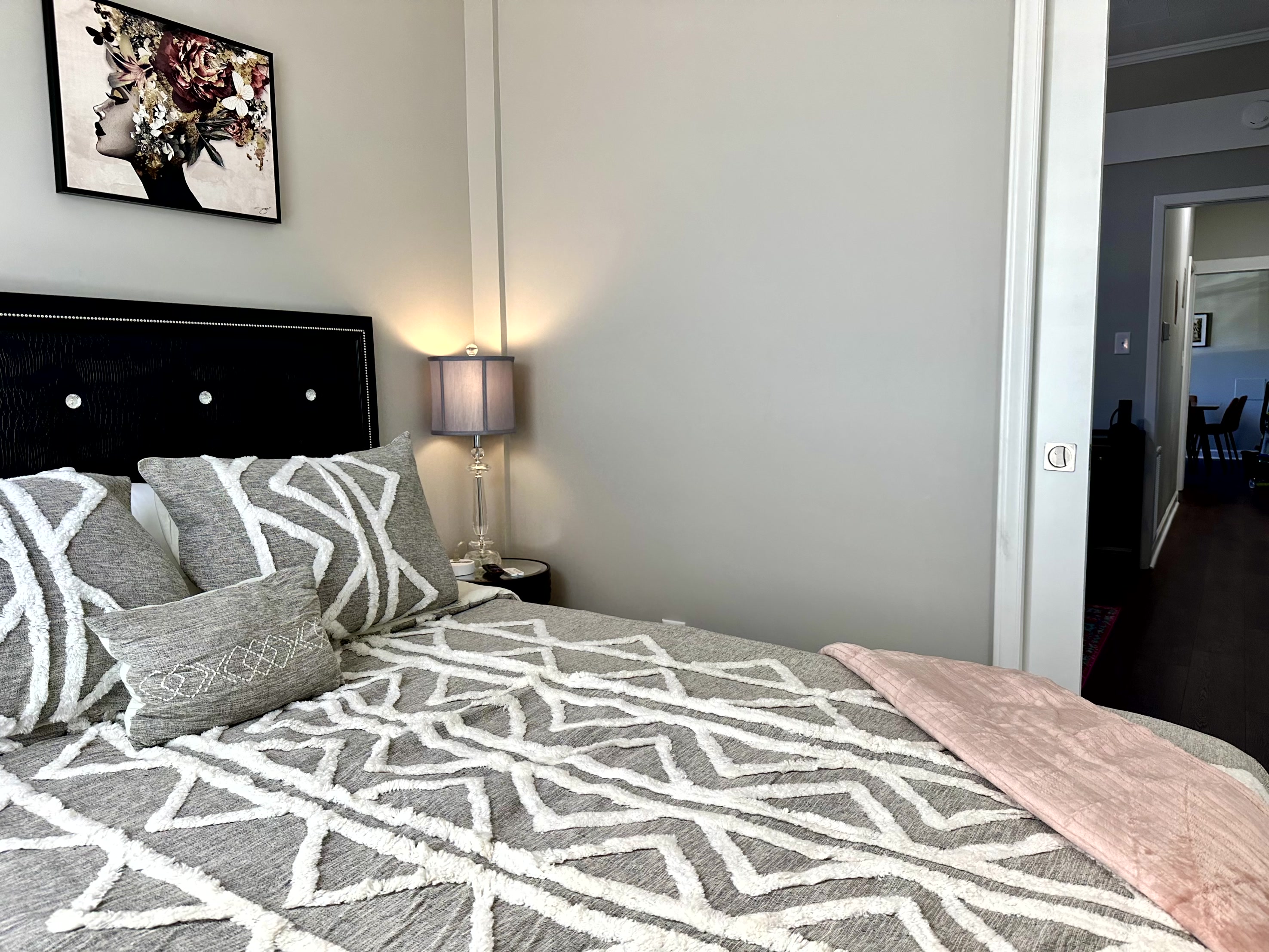 secondary view of one of the two bedrooms