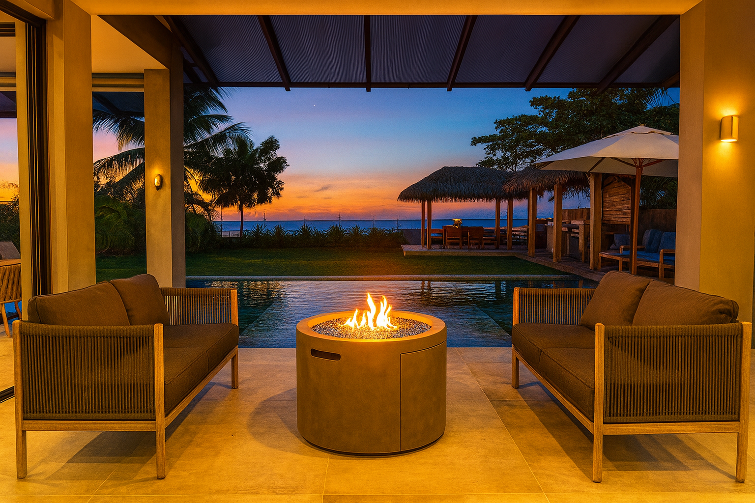 Fire Pit By the pool