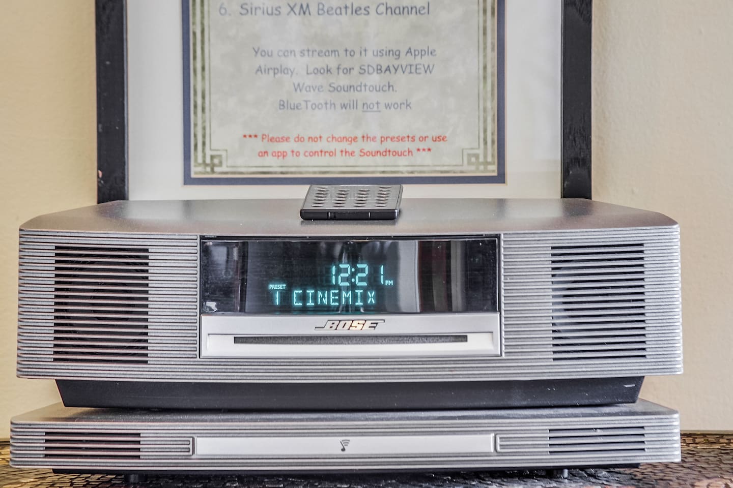 We recently added a Bose sound system