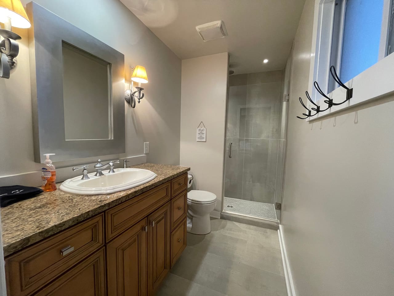 Master bathroom with walk in shower 