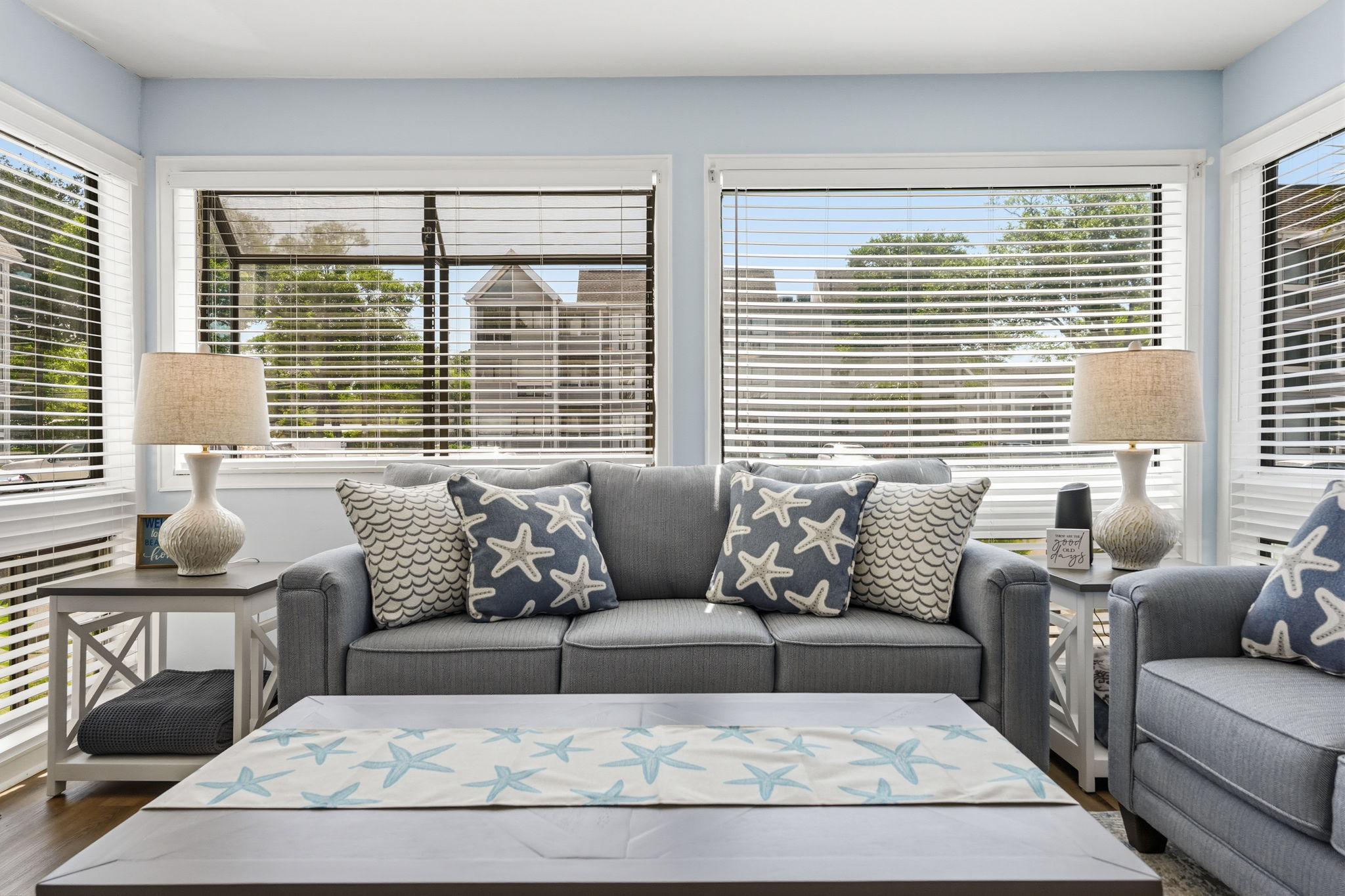 Queen sleeper sofa in the living room
