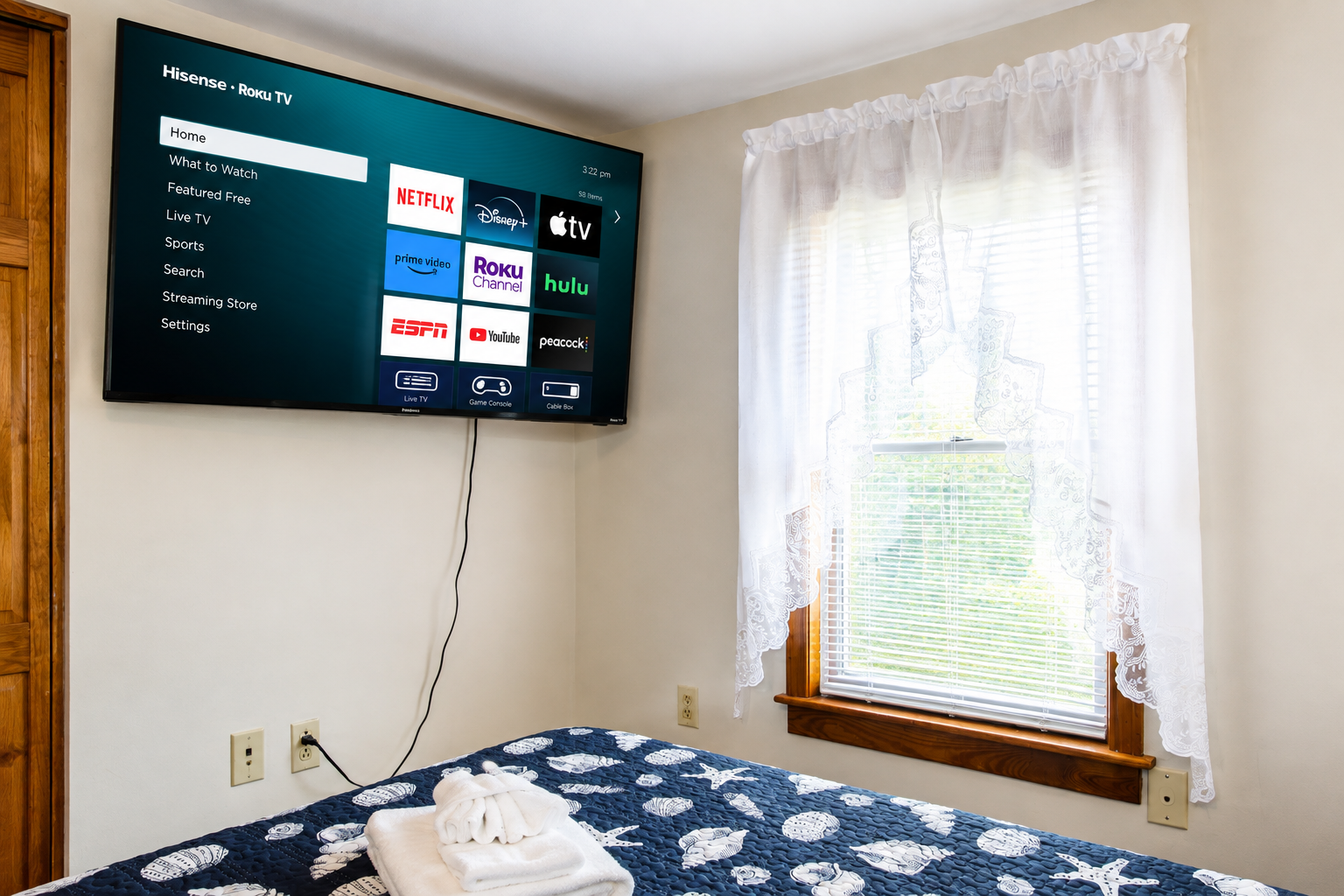 Bedroom #3 - 60" flat screen Roku TV