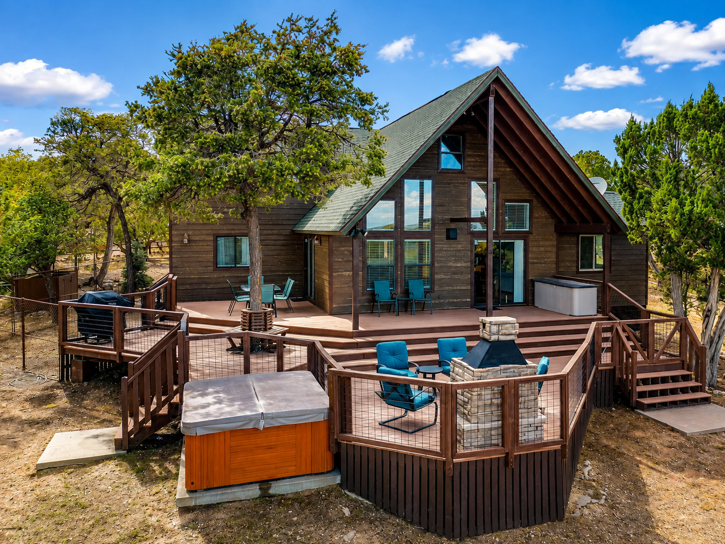Deck and hot tub