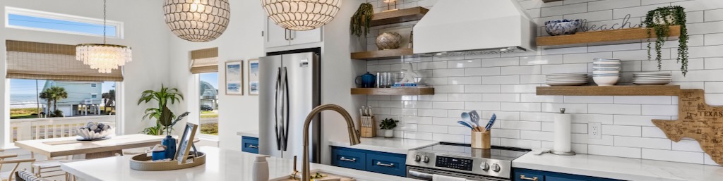 Designer touches make this a beautiful space to prep your favorite dishes.