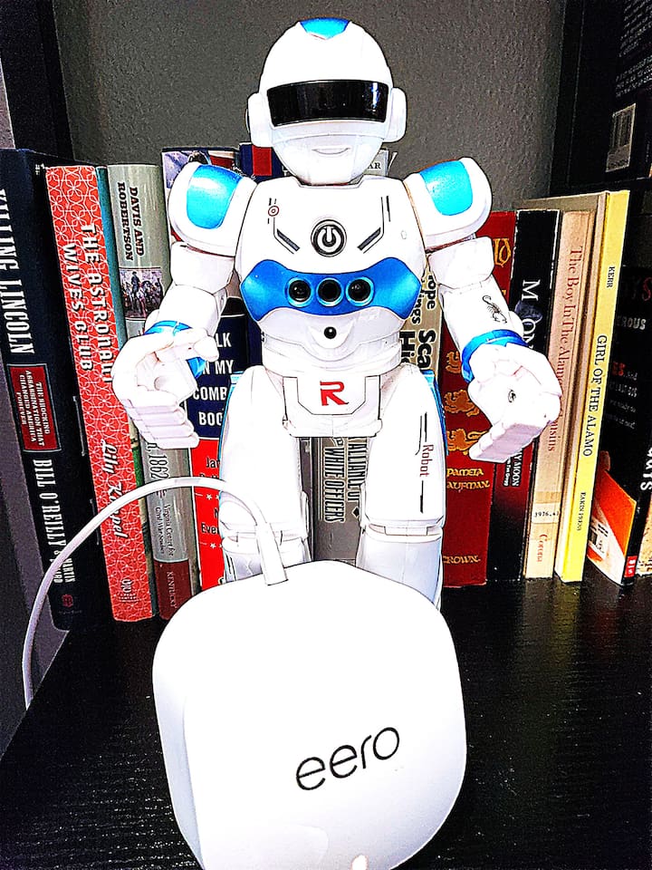 Howie SHOG created the latest in internet technology. Seguin is off the grid sometimes and internet can be weaker than big city folks' internet. 