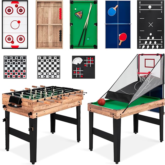 13-1 Activity Table in the game room that you can interchange to play games like: foosball, air hockey, ping pong, billiards, bowling, basketball, archery, chess, checkers, cards, sling puck and more! (Not regulation size).
