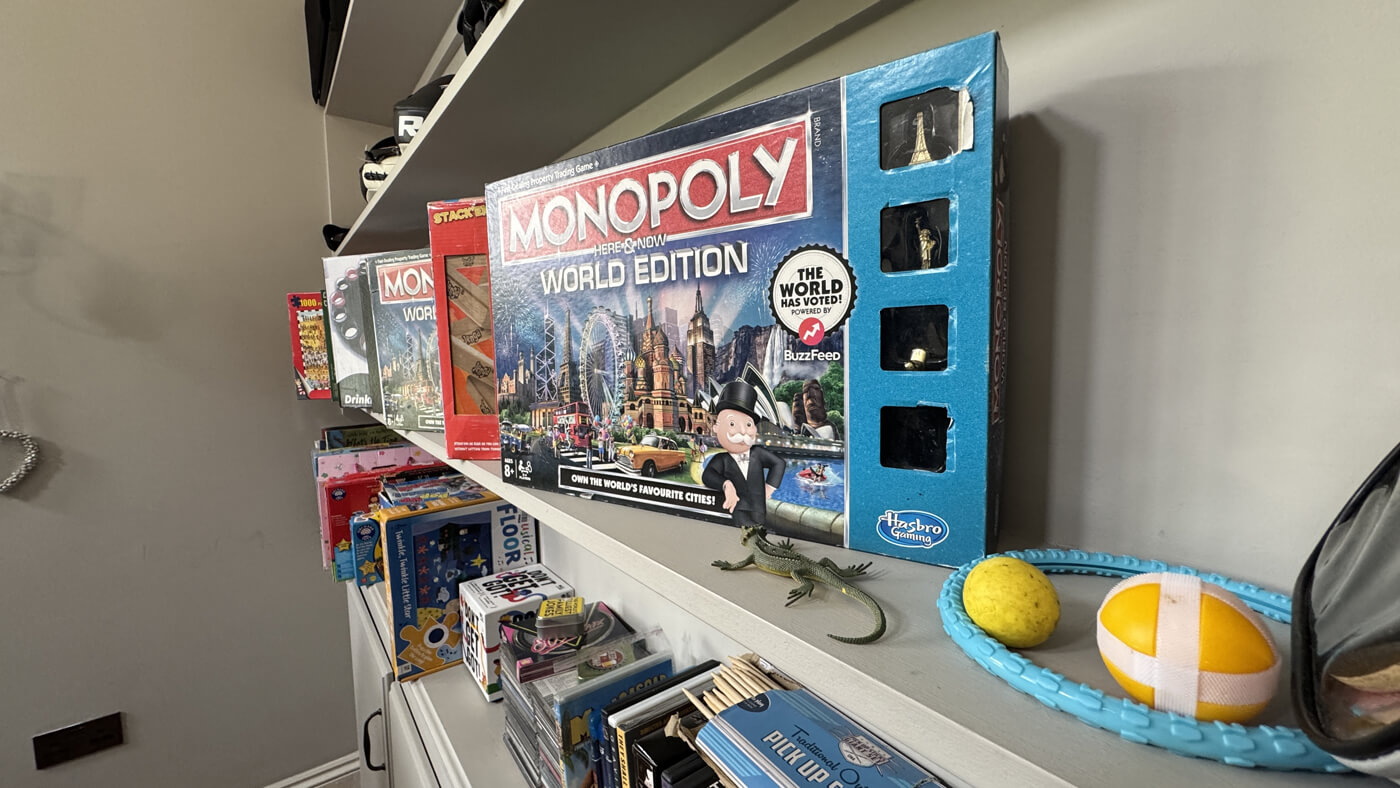 Games room selection of board games