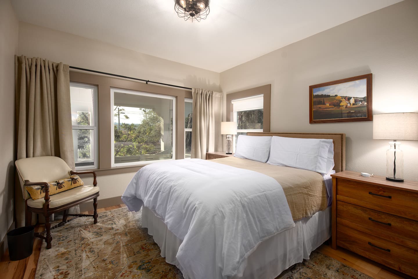 Gaze at the beautiful vineyard from the comfort of our bedroom!