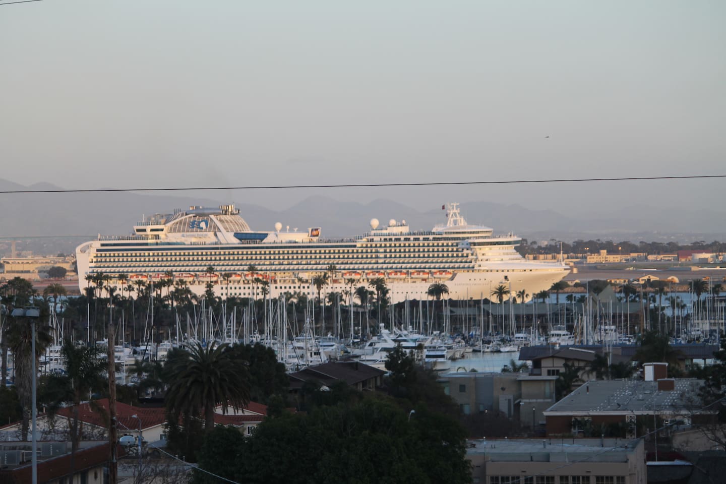 We see the cruise ships and other large sailing vessels come and go