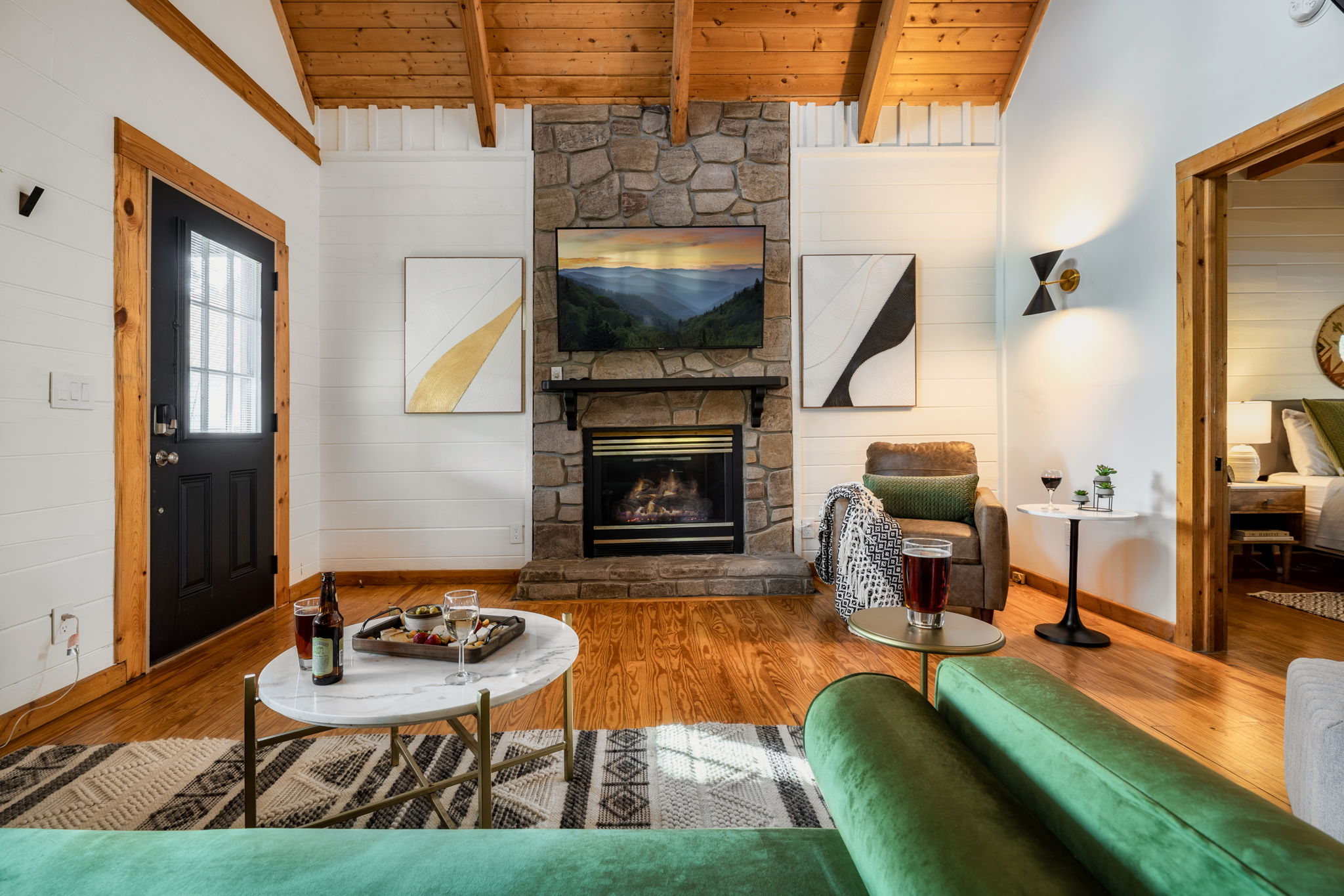 Keep your self warm and toasty by the fireplace during the colder seasons. 