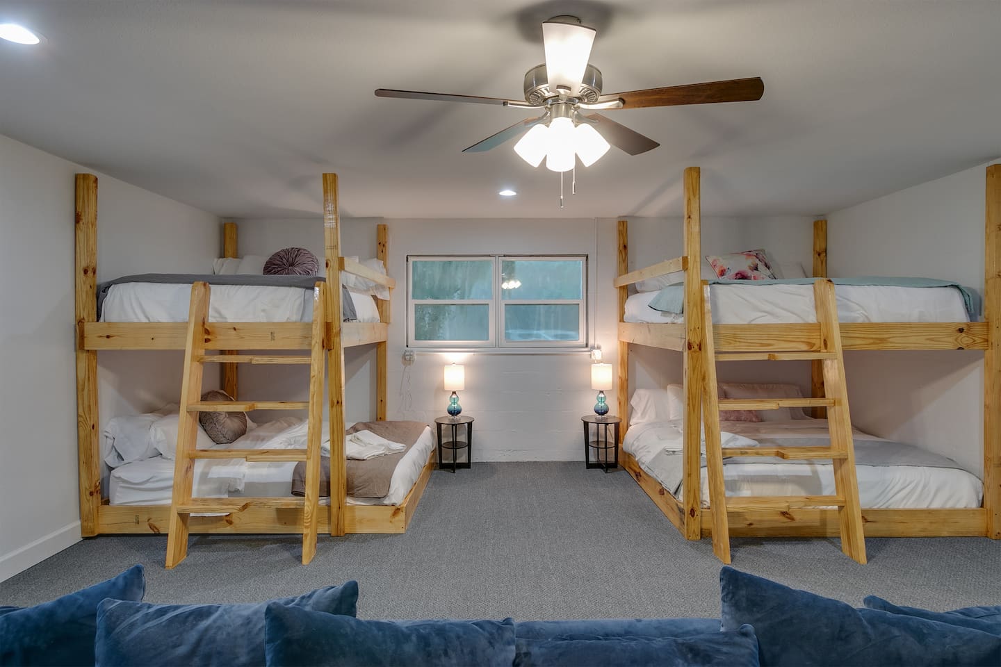 Bunk Room with 3 Kings, 1 Queen, Sofa and 55 inch TV