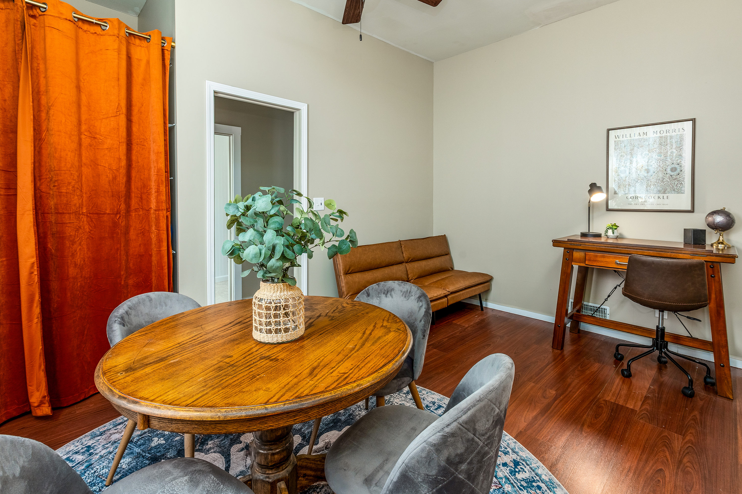 Workspace in dining space