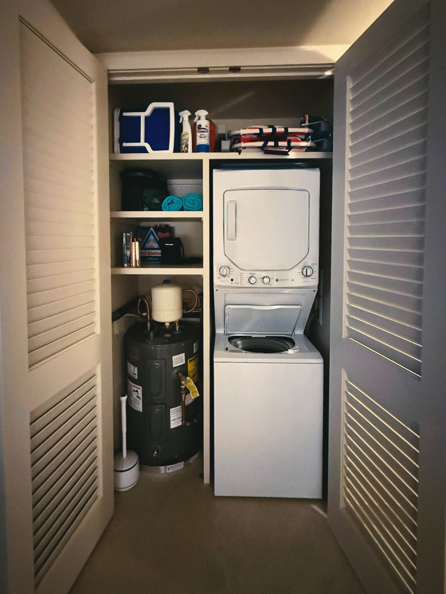 Stackable washer and dryer - pack light and stay longer