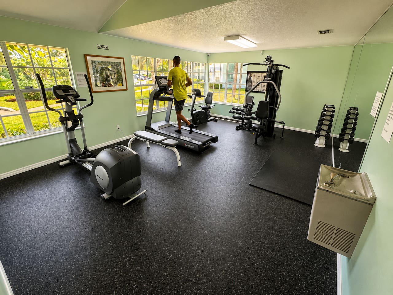 Stay active in the community fitness center.