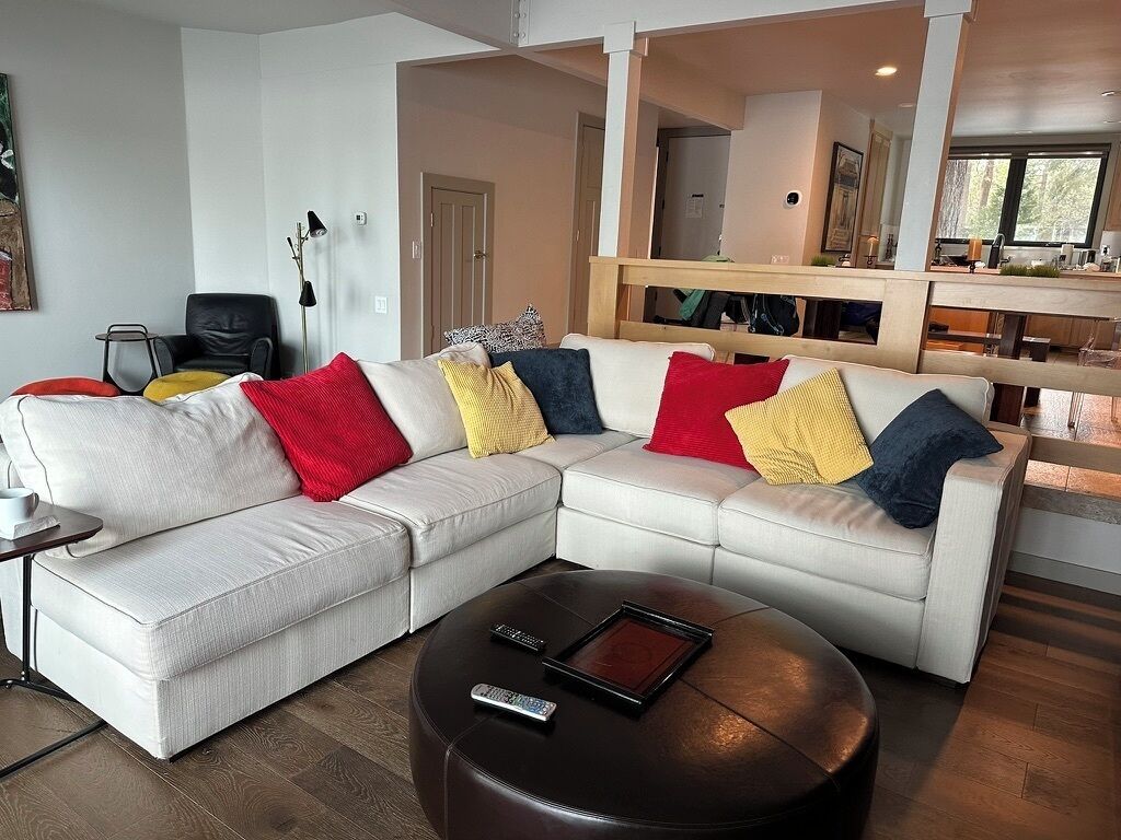 Living room L shaped sofa