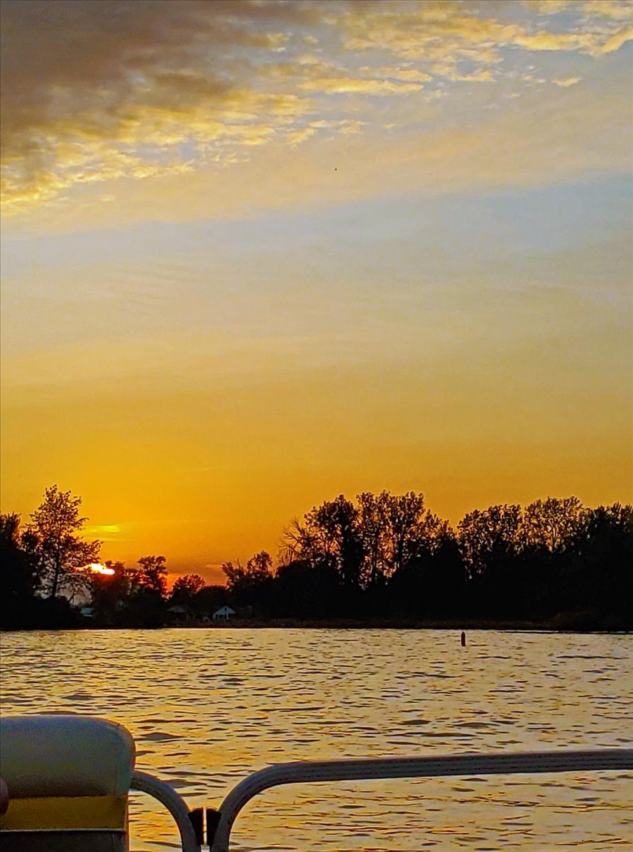 Sunset on the boat
