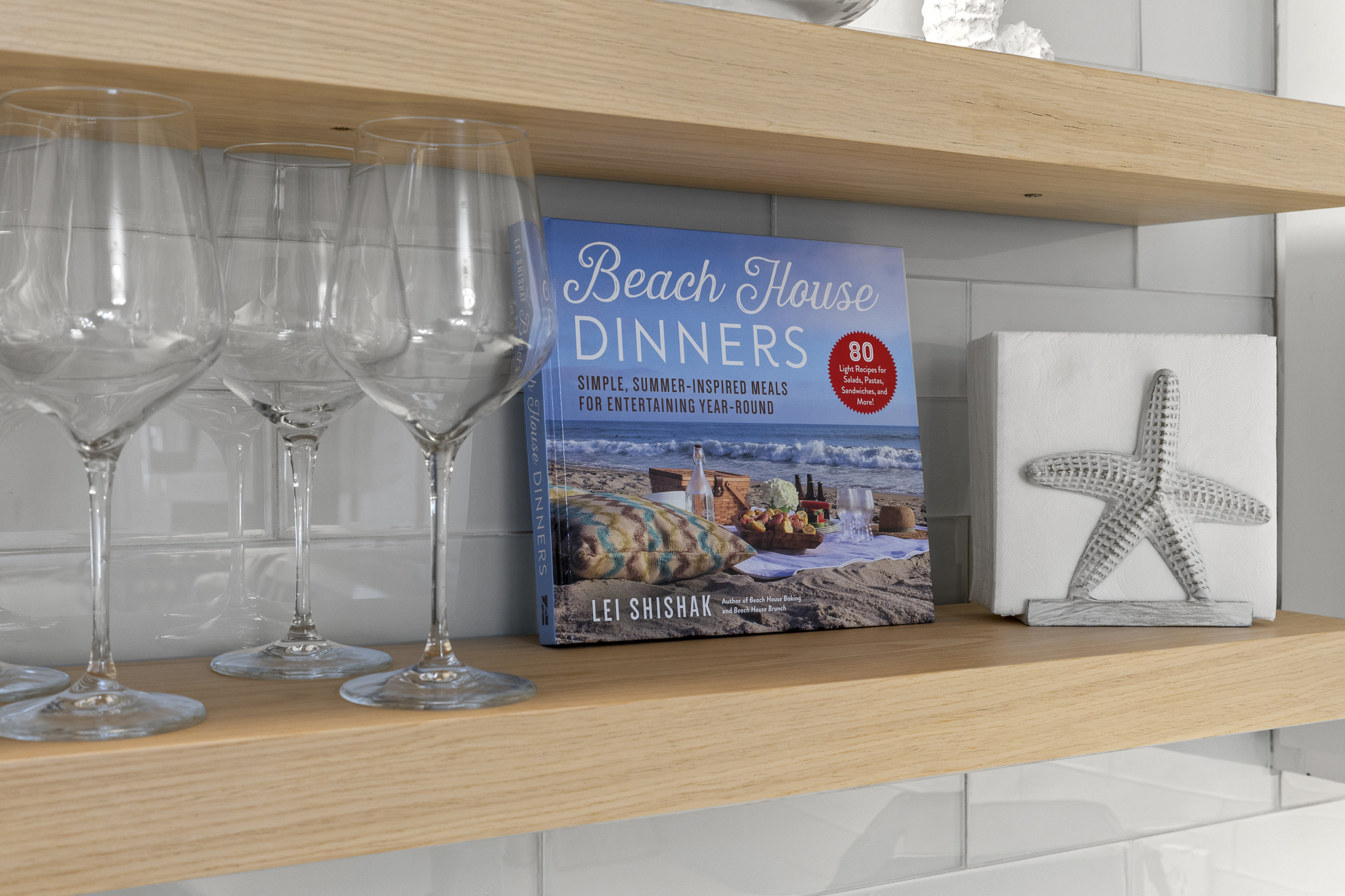 Thoughtfully stocked with glassware for every guest and every occasion, from morning juice to evening toasts.