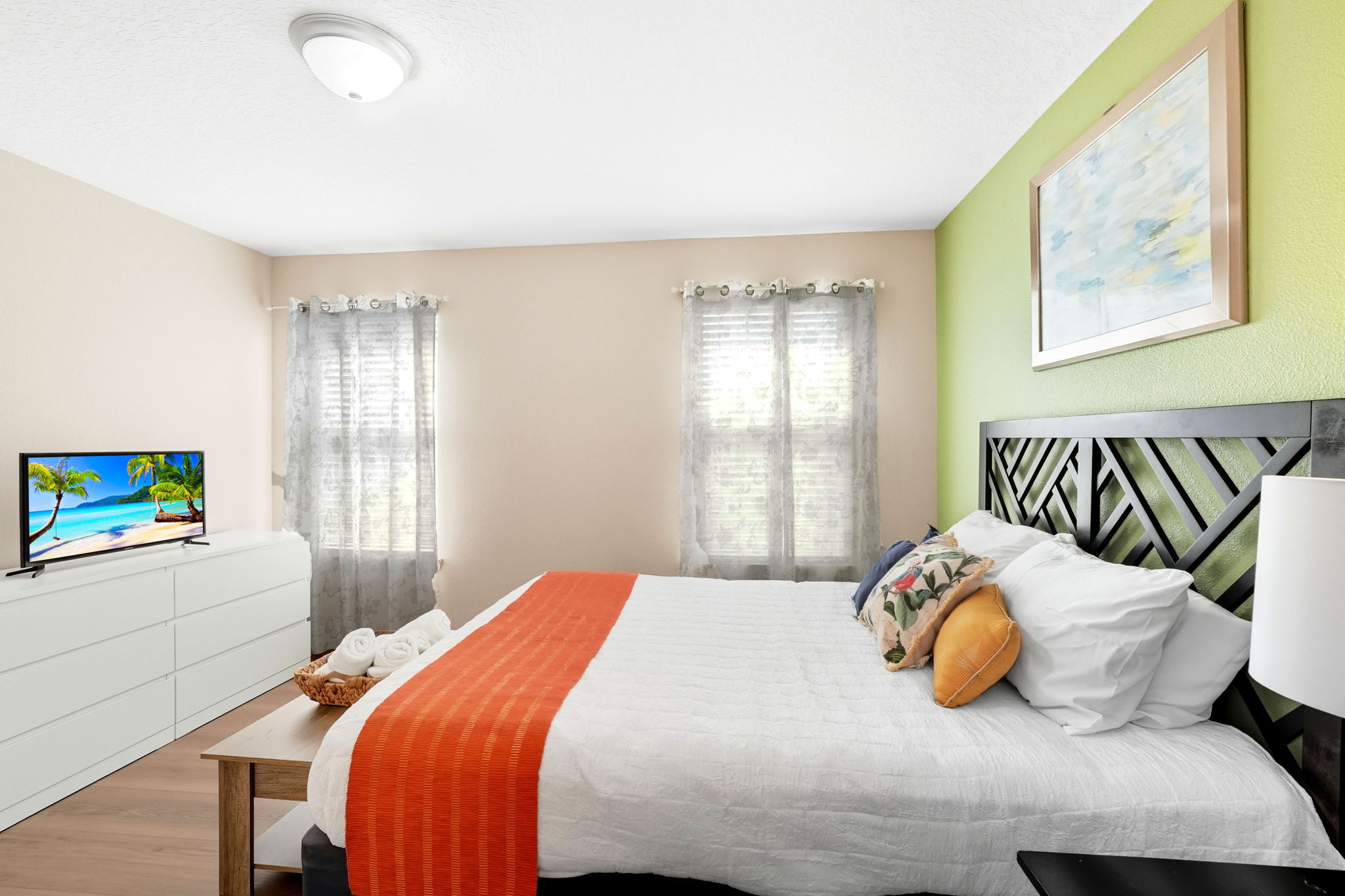 Queen bedroom alternate view.