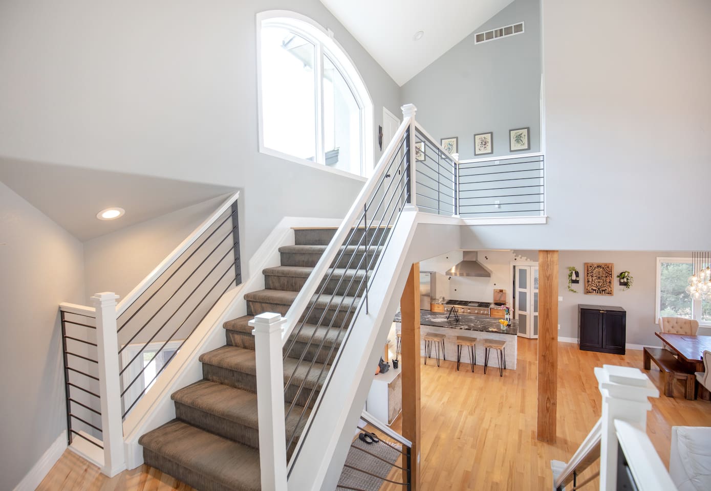 Walk up the stairs to your private retreat in our master bedroom!