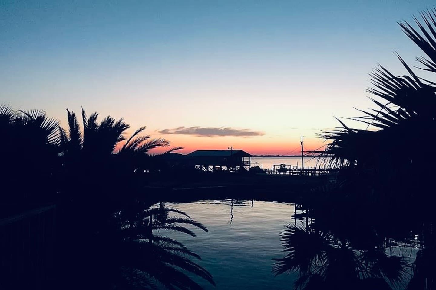 Sunset View: Unwind as vibrant hues illuminate the waters, framed by swaying palm trees!