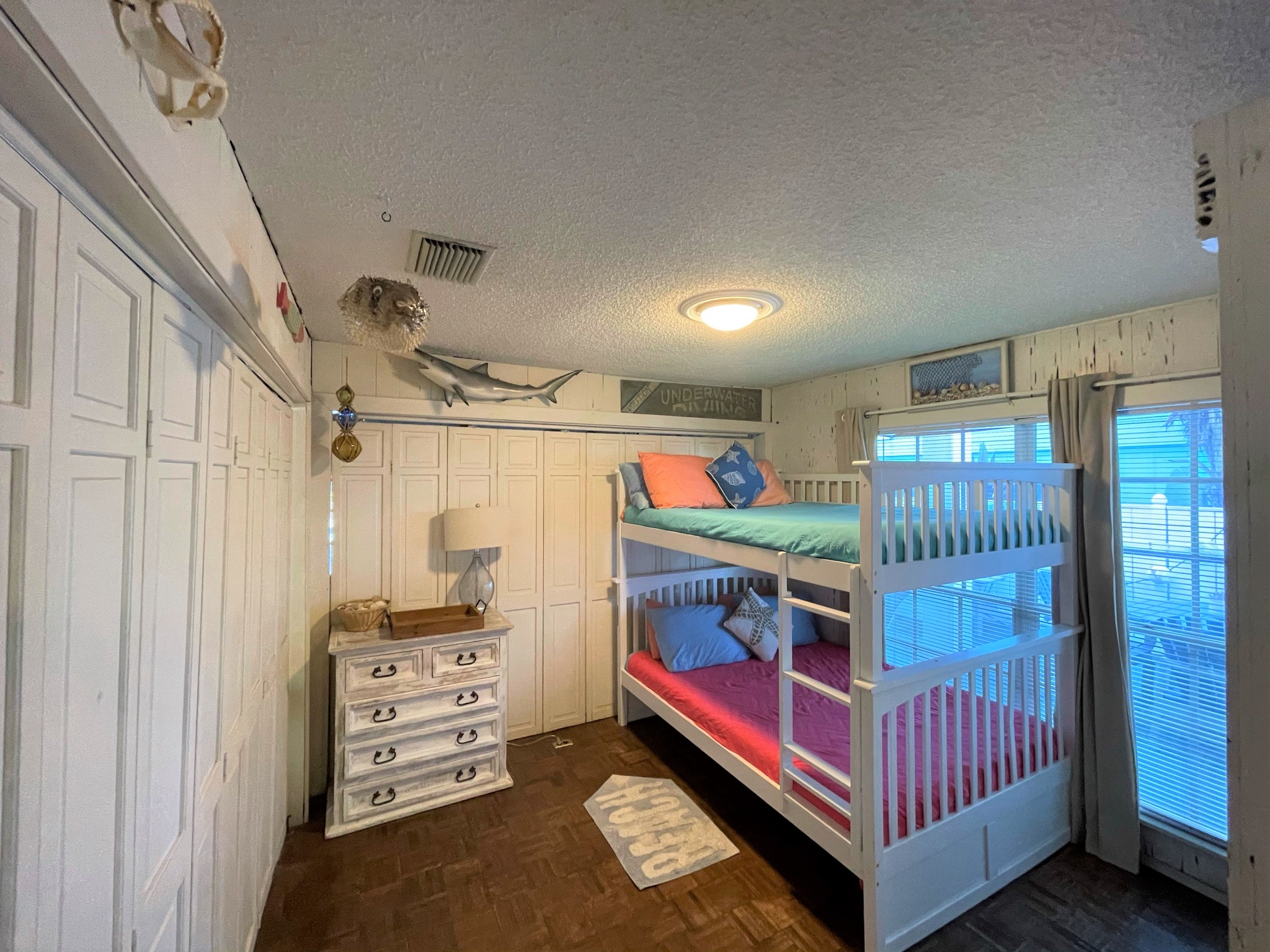 3rd Bedroom with Full Size Bunk Beds and Fun Decor!