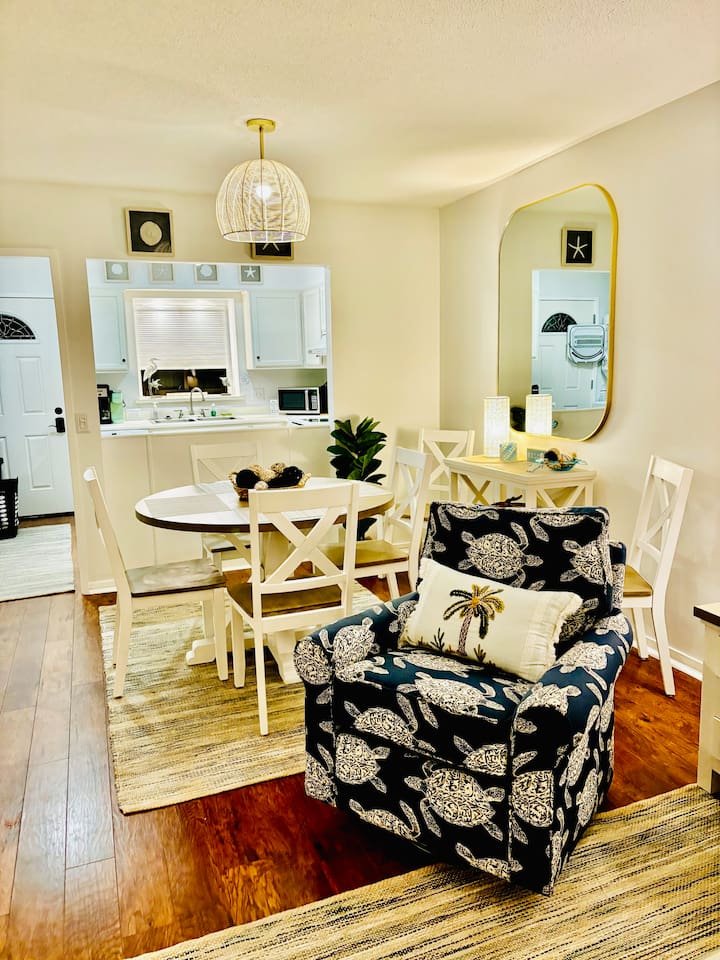 Armchair by the dining area