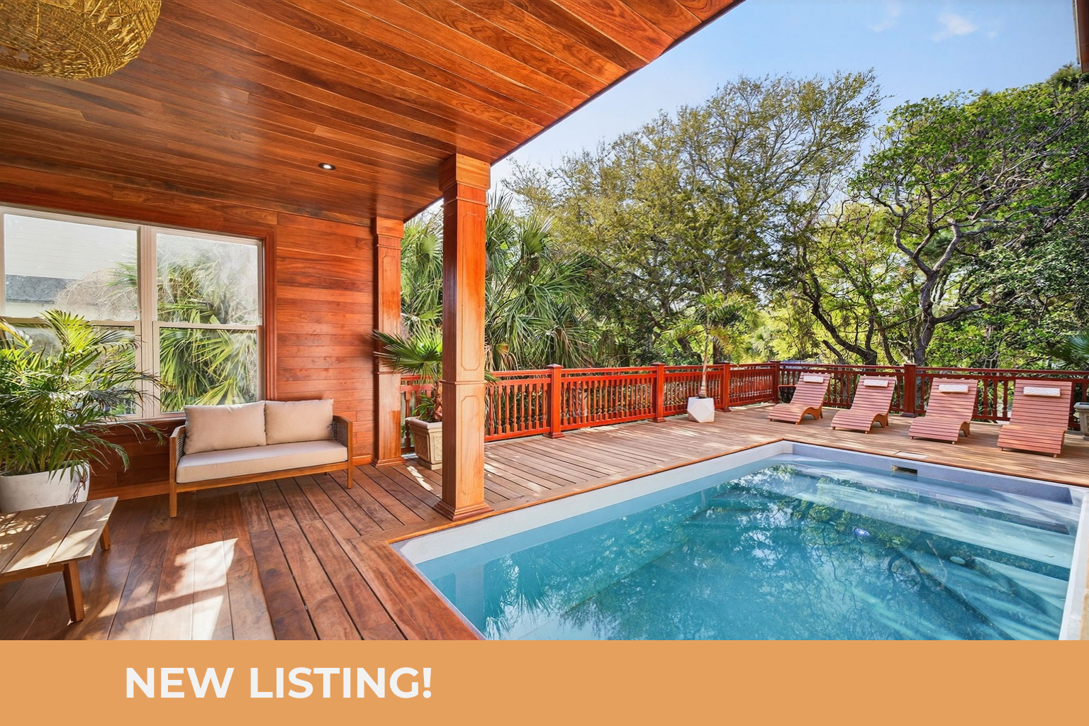 Pool Deck | Rosewood Retreat | 2605 Palm Blvd, Isle of Palms, SC | IOP Escapes