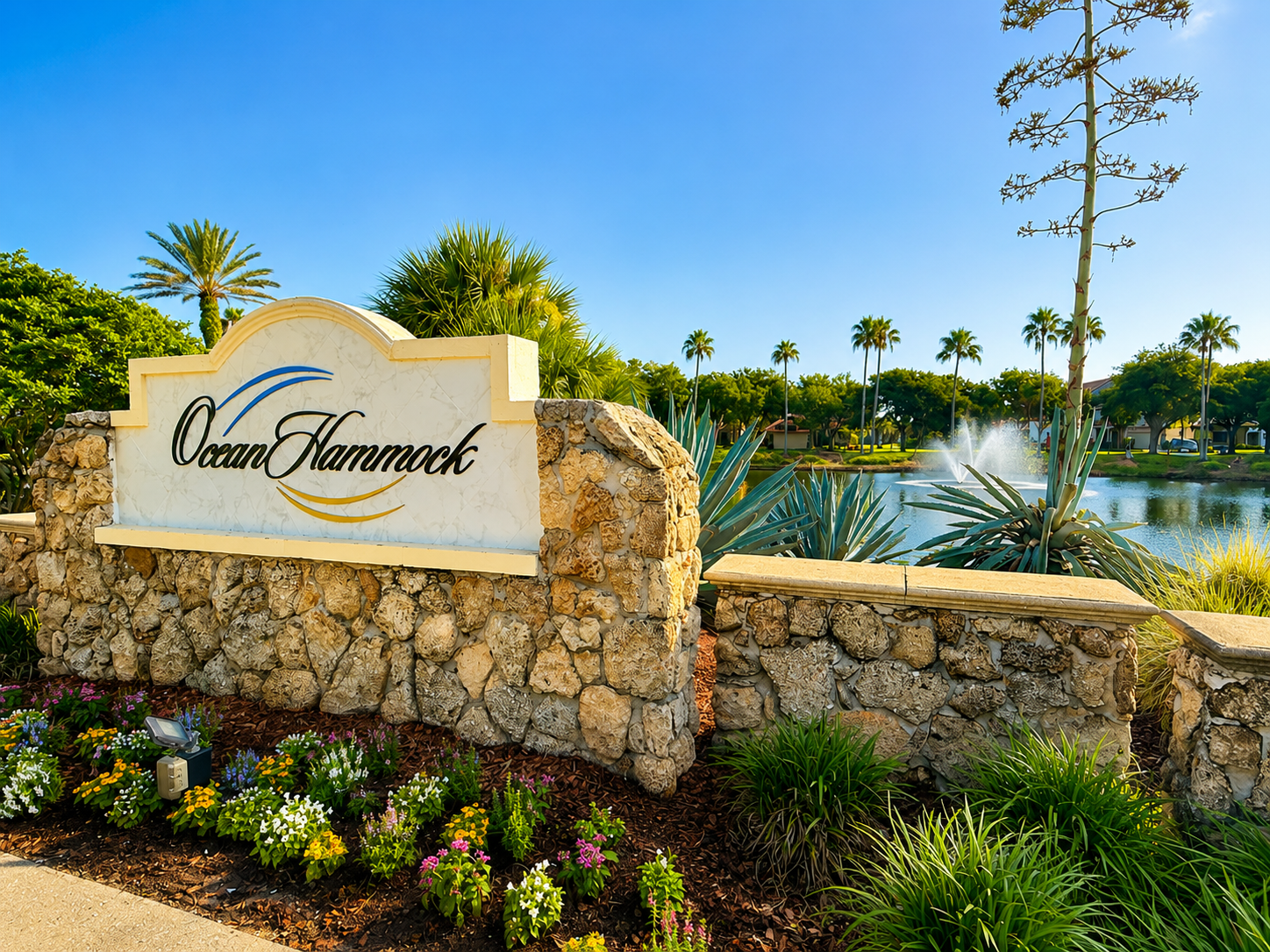 Beyond these gates lies Ocean Hammock—fountains, flowers, and winding lanes that whisper you've reached somewhere special. Every arrival stirs the same happy flutter: the family's all here, the sea is near, and a week of memories is waiting.