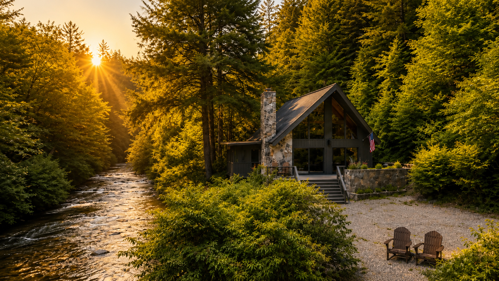 River Front | Fishing | Private | A- FRAME| Porch