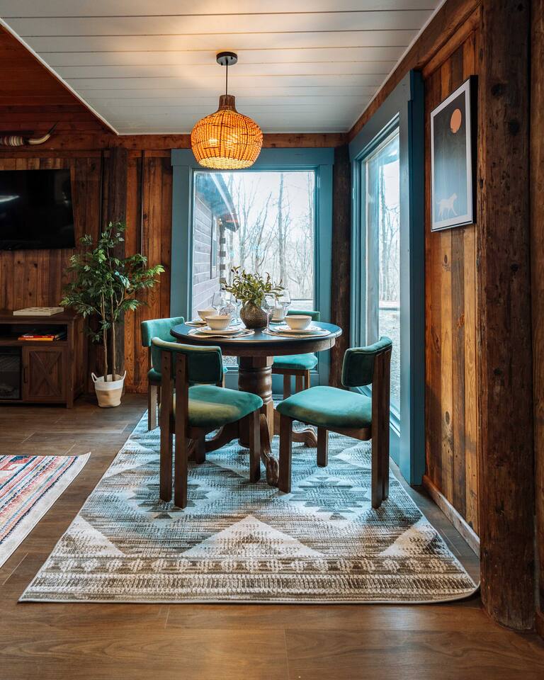 A sun-drenched gathering spot for shared meals