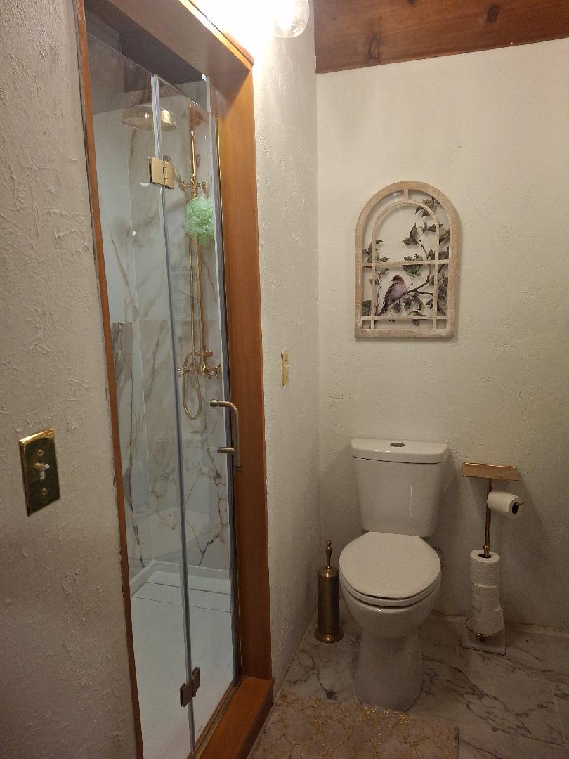 Garden Room adjustable rain shower.