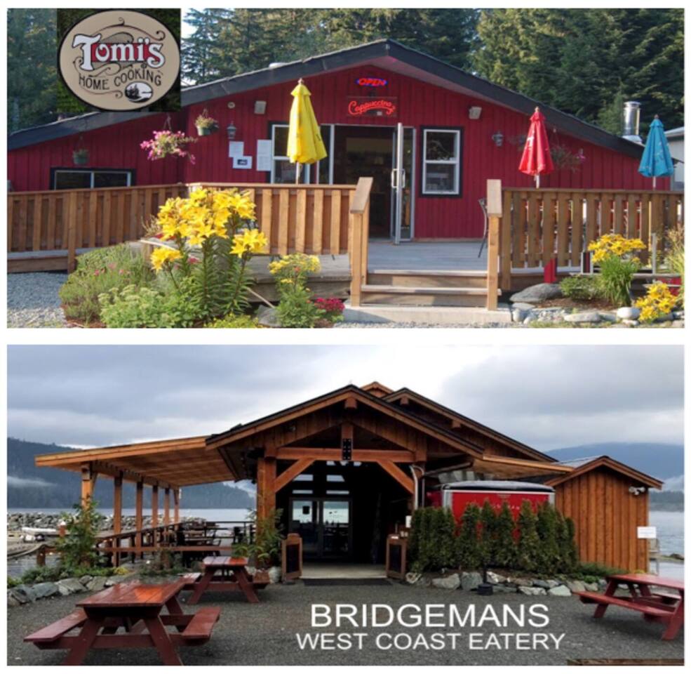 Tomi's Home Cooking & Bridgemans West Coast Eatery are  both within walking distance