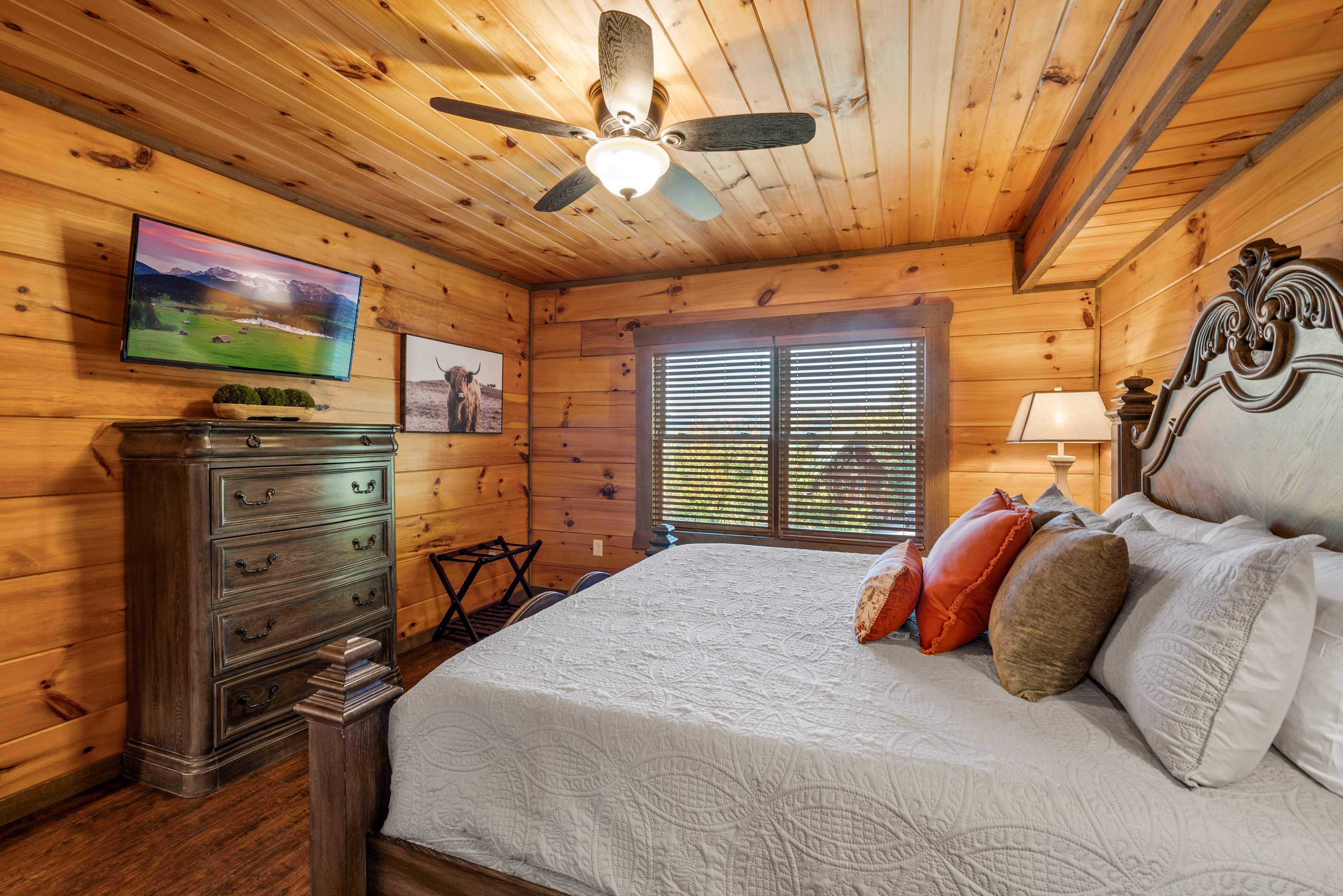 Lie back and relax and watch the wall mounted smart TV (bring your own Netflix account).