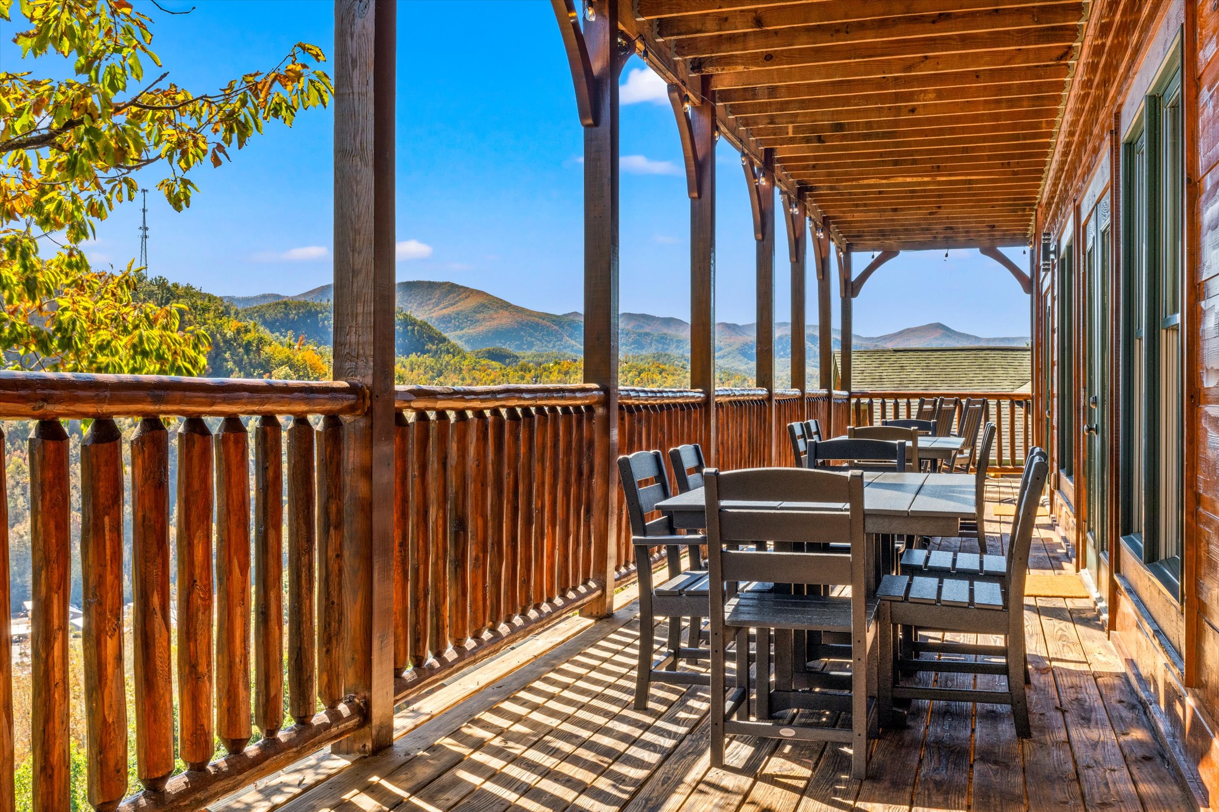 Dine alfresco (two outdoor dining tables, fits 12 people)