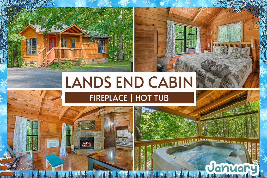 Forest views. Hot tub nights. Fireplace vibes. Lands End Cabin has it all.