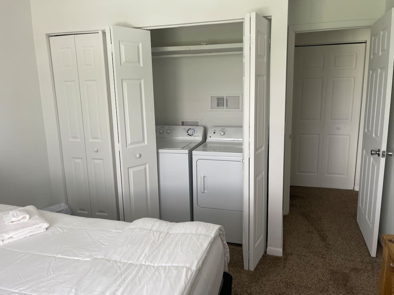 Full size washer and dryer.