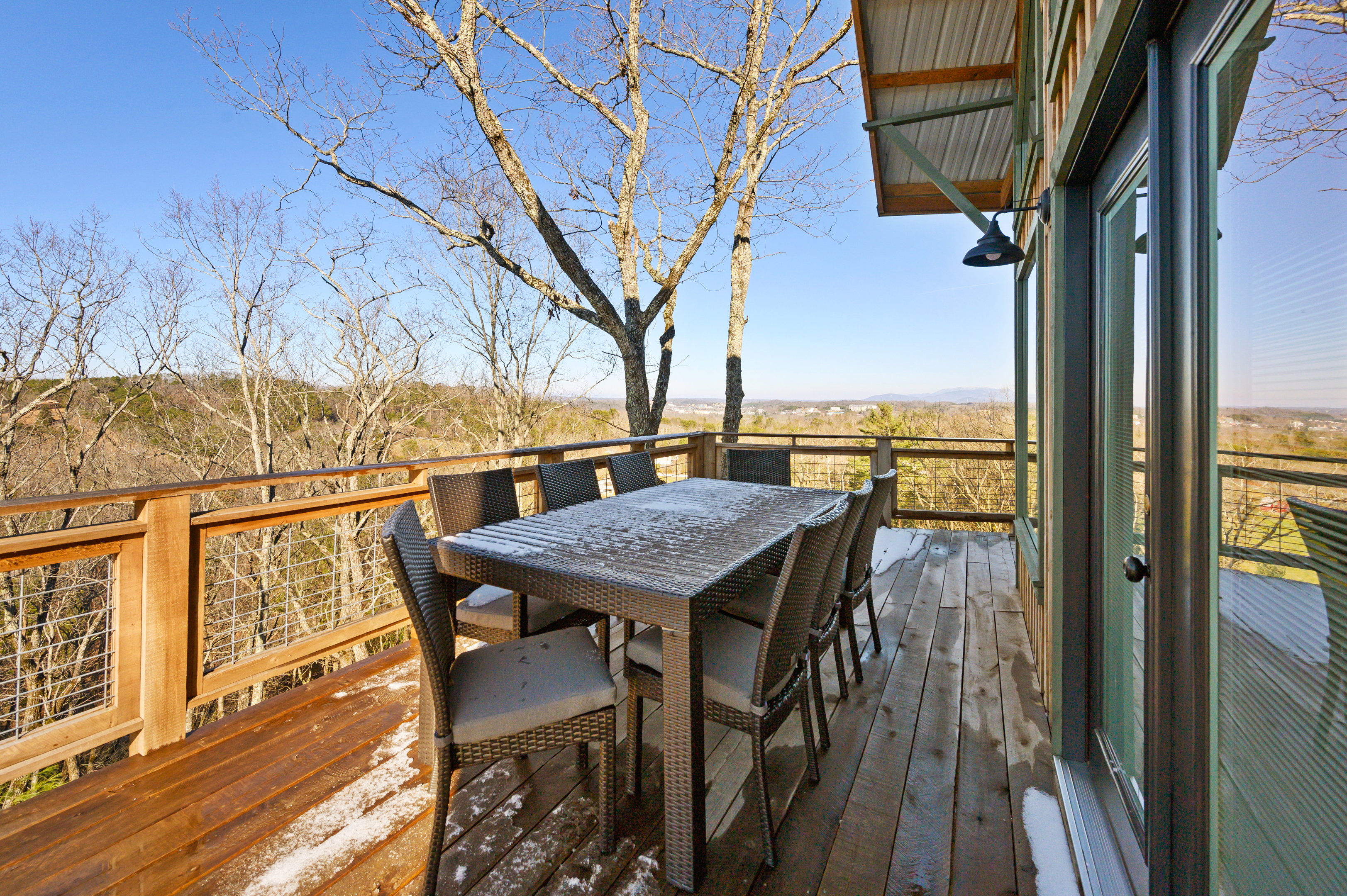 Cypress outdoor dining on deck